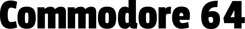 Vorschau des Bootsnamens "Commodore 64" als Schriftzug für "Bootsbeschriftung Fett 30"