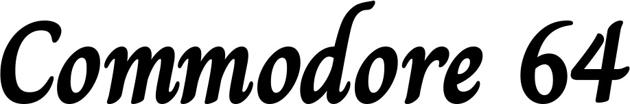 Vorschau des Bootsnamens "Commodore 64" als Schriftzug für "Bootsbeschriftung Klassisch 51"