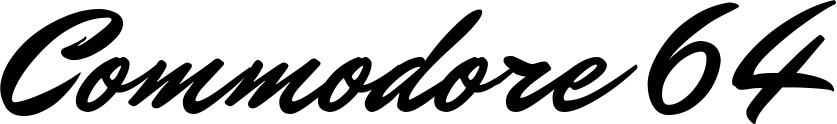 Vorschau des Bootsnamens "Commodore 64" als Schriftzug für "Bootsbeschriftung Klassisch 82"