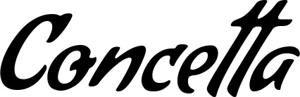 Vorschau des Bootsnamens "Concetta" als Schriftzug für "Bootsbeschriftung Klassisch 57"