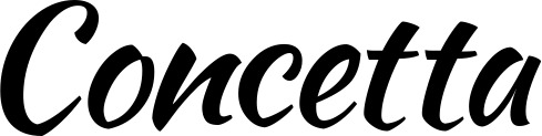 Vorschau des Bootsnamens "Concetta" als Schriftzug für "Bootsbeschriftung Klassisch 73"