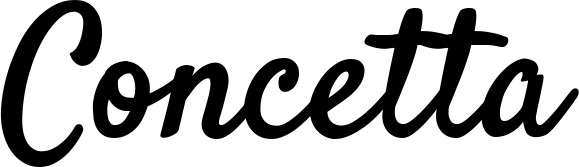 Vorschau des Bootsnamens "Concetta" als Schriftzug für "Bootsbeschriftung Klassisch 96"