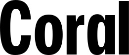 Vorschau des Bootsnamens "Coral" als Schriftzug für "Bootsbeschriftung Fett 25"