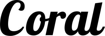 Vorschau des Bootsnamens "Coral" als Schriftzug für "Bootsbeschriftung Neu 60"