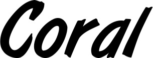 Vorschau des Bootsnamens "Coral" als Schriftzug für "Bootsbeschriftung Klassisch 38"
