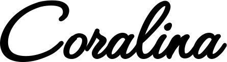Vorschau des Bootsnamens "Coralina" als Schriftzug für "Bootsbeschriftung Klassisch 111"