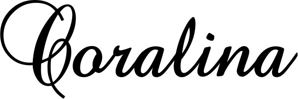 Vorschau des Bootsnamens "Coralina" als Schriftzug für "Bootsbeschriftung Klassisch 02-A"