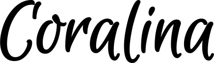 Vorschau des Bootsnamens "Coralina" als Schriftzug für "Bootsbeschriftung Klassisch 105"