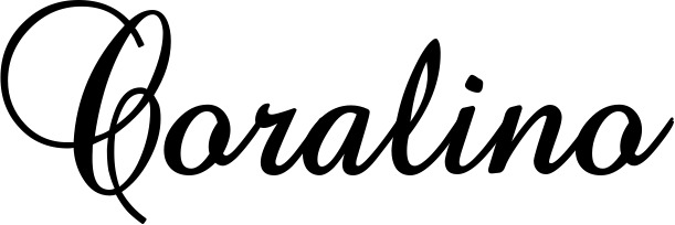 Vorschau des Bootsnamens "Coralino" als Schriftzug für "Bootsbeschriftung Klassisch 02-A"