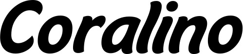 Vorschau des Bootsnamens "Coralino" als Schriftzug für "Bootsbeschriftung Klassisch 14"