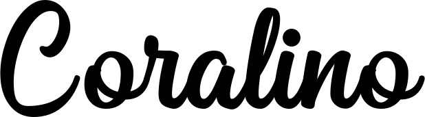 Vorschau des Bootsnamens "Coralino" als Schriftzug für "Bootsbeschriftung Klassisch 43"