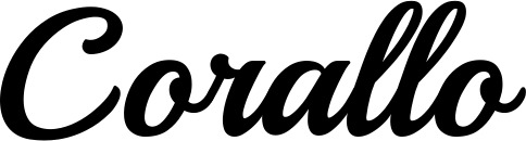 Vorschau des Bootsnamens "Corallo" als Schriftzug für "Style Klassisch 86"