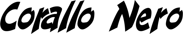 Vorschau des Bootsnamens "Corallo Nero" als Schriftzug für "Bootsbeschriftung Klassisch 31"