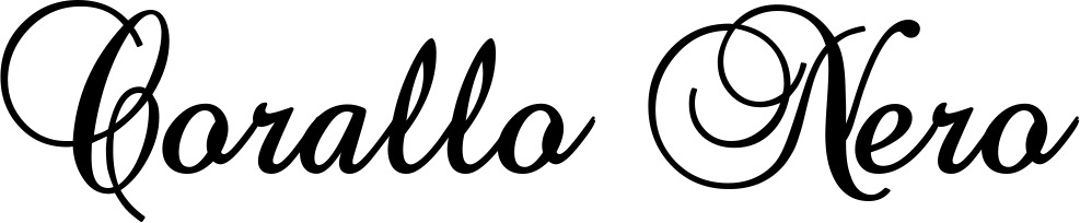 Vorschau des Bootsnamens "Corallo Nero" als Schriftzug für "Bootsbeschriftung Klassisch 02-A"