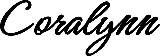 Vorschau des Bootsnamens "Coralynn" als Schriftzug für "Bootsbeschriftung Klassisch 71"
