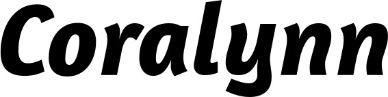 Vorschau des Bootsnamens "Coralynn" als Schriftzug für "Bootsbeschriftung Kursiv 01"