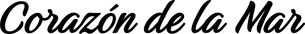 Vorschau des Bootsnamens "Corazón de la Mar" als Schriftzug für "Bootsbeschriftung Klassisch 48"