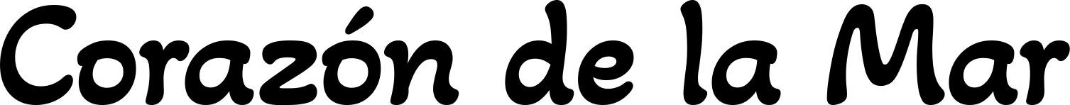 Vorschau des Bootsnamens "Corazón de la Mar" als Schriftzug für "Bootsbeschriftung Klassisch 103"