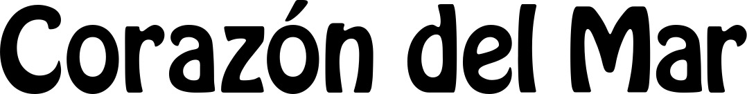 Vorschau des Bootsnamens "Corazón del Mar" als Schriftzug für "Bootsbeschriftung Fett 01"