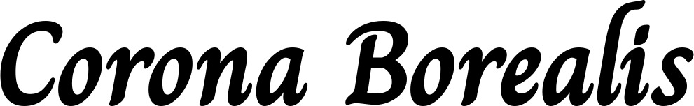 Vorschau des Bootsnamens "Corona Borealis" als Schriftzug für "Bootsbeschriftung Klassisch 51"