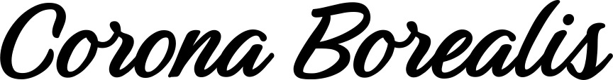 Vorschau des Bootsnamens "Corona Borealis" als Schriftzug für "Bootsbeschriftung Klassisch 48"