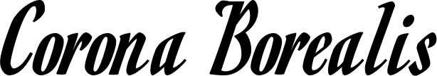 Vorschau des Bootsnamens "Corona Borealis" als Schriftzug für "Bootsbeschriftung Klassisch 93"