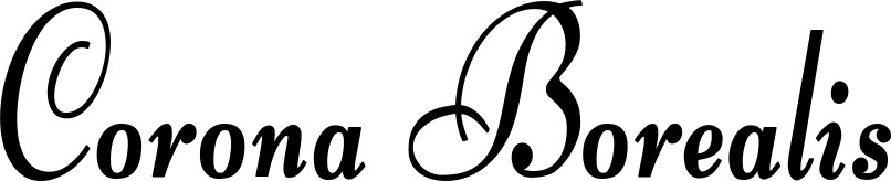 Vorschau des Bootsnamens "Corona Borealis" als Schriftzug für "Bootsbeschriftung Klassisch 76"