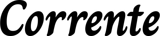 Vorschau des Bootsnamens "Corrente" als Schriftzug für "Bootsbeschriftung Klassisch 51"