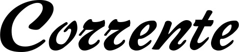 Vorschau des Bootsnamens "Corrente" als Schriftzug für "Bootsbeschriftung Klassisch 12"