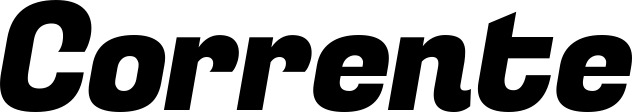 Vorschau des Bootsnamens "Corrente" als Schriftzug für "Bootsbeschriftung Kursiv 04"