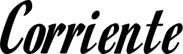 Vorschau des Bootsnamens "Corriente" als Schriftzug für "Bootsbeschriftung Klassisch 93"