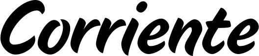 Vorschau des Bootsnamens "Corriente" als Schriftzug für "Bootsbeschriftung Klassisch 19"