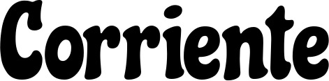 Vorschau des Bootsnamens "Corriente" als Schriftzug für "Bootsbeschriftung Klassisch 53"