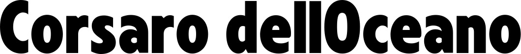 Vorschau des Bootsnamens "Corsaro dell’Oceano" als Schriftzug für "Bootsbeschriftung Fett 24"