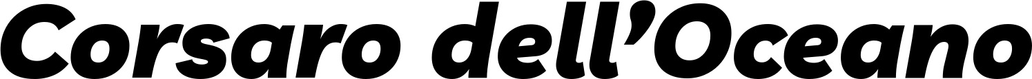 Vorschau des Bootsnamens "Corsaro dell’Oceano" als Schriftzug für "Bootsbeschriftung Kursiv 06"