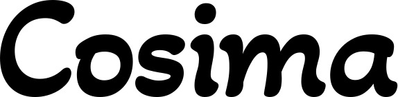 Vorschau des Bootsnamens "Cosima" als Schriftzug für "Bootsbeschriftung Klassisch 103"