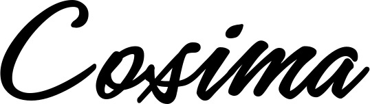 Vorschau des Bootsnamens "Cosima" als Schriftzug für "Bootsbeschriftung Klassisch 71"