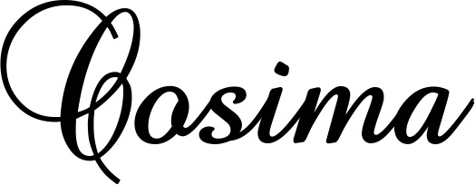 Vorschau des Bootsnamens "Cosima" als Schriftzug für "Bootsbeschriftung Klassisch 02-A"
