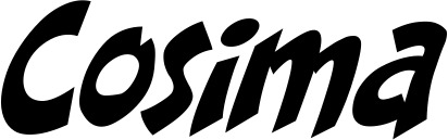 Vorschau des Bootsnamens "Cosima" als Schriftzug für "Bootsbeschriftung Klassisch 31"
