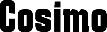 Vorschau des Bootsnamens "Cosimo" als Schriftzug für "Bootsbeschriftung Fett 41"