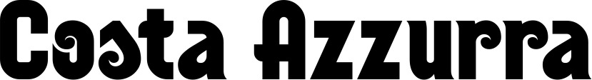 Vorschau des Bootsnamens "Costa Azzurra" als Schriftzug für "Bootsbeschriftung Neu 32"