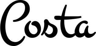Vorschau des Bootsnamens "Costa" als Schriftzug für "Bootsbeschriftung Klassisch 81"