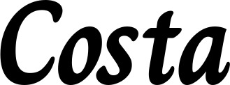 Vorschau des Bootsnamens "Costa" als Schriftzug für "Bootsbeschriftung Klassisch 51"
