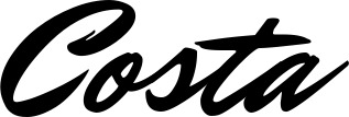 Vorschau des Bootsnamens "Costa" als Schriftzug für "Bootsbeschriftung Klassisch 82"
