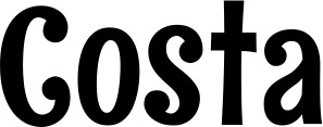 Vorschau des Bootsnamens "Costa" als Schriftzug für "Bootsbeschriftung Neu 68"
