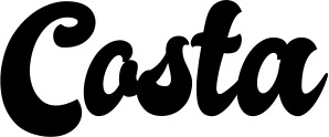Vorschau des Bootsnamens "Costa" als Schriftzug für "Bootsbeschriftung Klassisch 41"