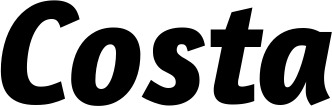 Vorschau des Bootsnamens "Costa" als Schriftzug für "Bootsbeschriftung Kursiv 01"