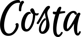 Vorschau des Bootsnamens "Costa" als Schriftzug für "Style Klassisch 105"