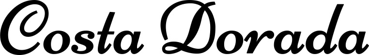 Vorschau des Bootsnamens "Costa Dorada" als Schriftzug für "Bootsbeschriftung Klassisch 84"