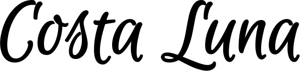 Vorschau des Bootsnamens "Costa Luna" als Schriftzug für "Bootsbeschriftung Klassisch 105"